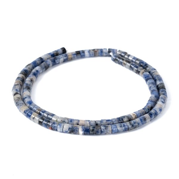 Jasper blue dot stone beads 01