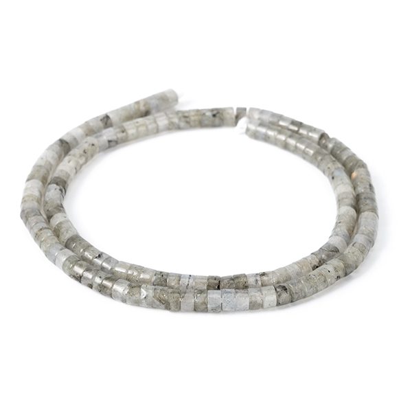Perles de pierre Heishi Labradorite Gris