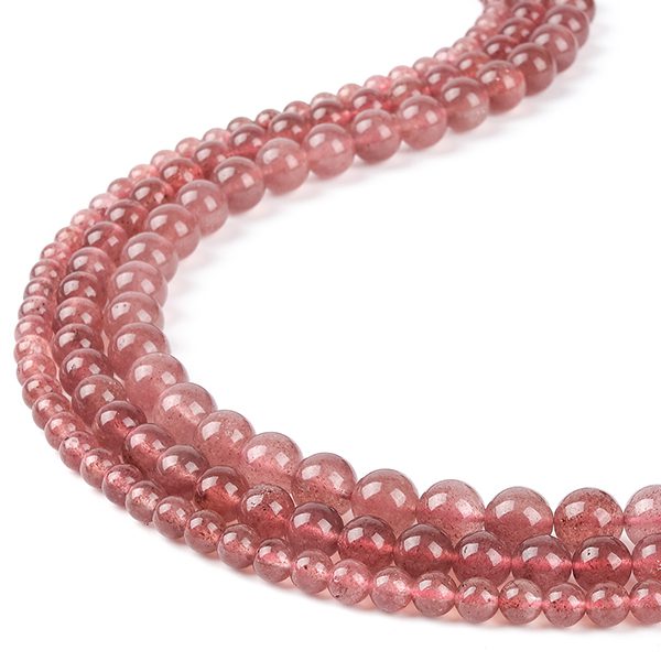 Quartz strawberry stone beads