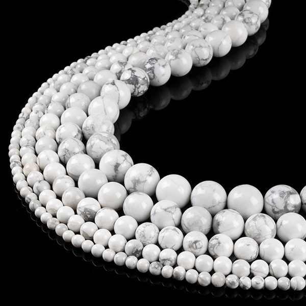 Perle di pietra bianca turchese