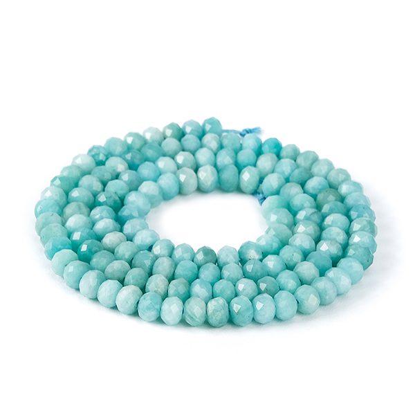 Amazonite faceted abacus – 4mm