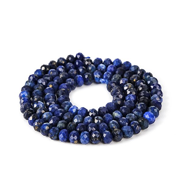 Faceted lapis lazuli abacus – 4mm