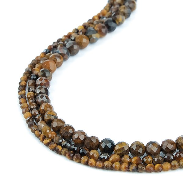 Tiger’s eye faceted stone beads