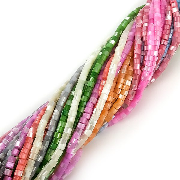Mother-of-pearl beads column 3 x 2 mm
