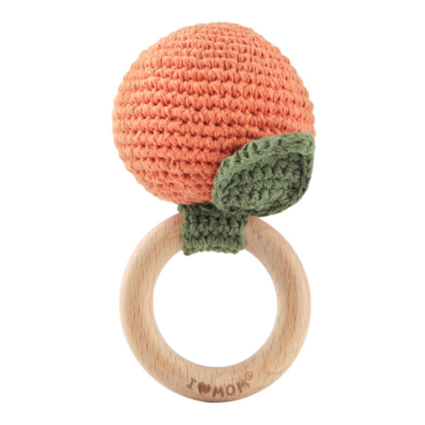5 Sonajero Naranja de Crochet