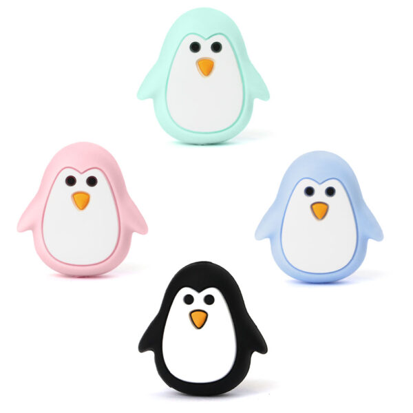 50 Pingüino Cuentas de Silicona
