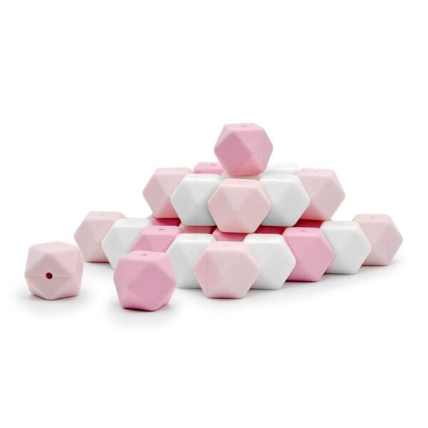 Lote 300 Cuboctaedros de Silicona 17mm Marshmello